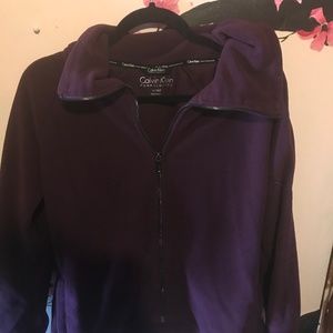 Calvin Klein purple fleece jacket